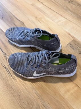 Nike Gray Flyknit Running Shoes
